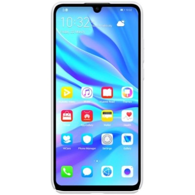 Nillkin Frosted Shield Huawei P30 Lite baltas plastikinis dėklas / Priedai.lt