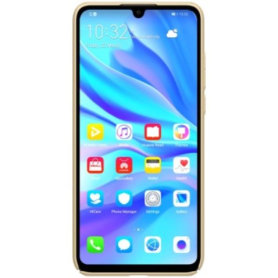 Nillkin Frosted Shield Huawei P30 Lite auksinis plastikinis dėklas / Priedai.lt