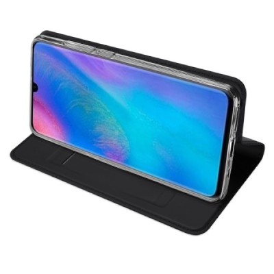 „Dux Ducis“ Skin serijos Huawei P30 Lite juodas odinis atverčiamas dėklas / Priedai.lt