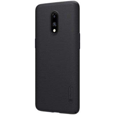 Nillkin Frosted Shield OnePlus 7 (OnePlus Seven) juodas plastikinis dėklas / Priedai.lt