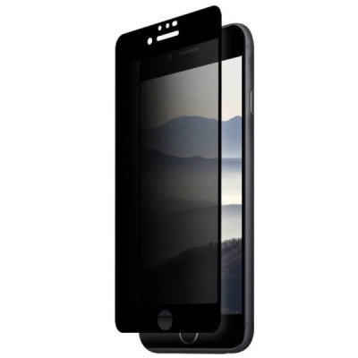 Apple iPhone 7 ir Apple iPhone 8 „Imak“ 9H Tempered Glass privatumo sustiprintos apsaugos juodas pilnai dengiantis apsauginis ek