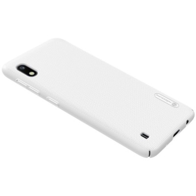 Samsung Galaxy A10 (A105F) Nillkin Frosted Shield baltas plastikinis dėklas / Priedai.lt