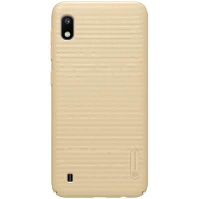Samsung Galaxy A10 (A105F) Nillkin Frosted Shield auksinis plastikinis dėklas / Priedai.lt