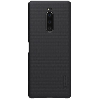 Nillkin Frosted Shield Sony Xperia 1 (XZ4) juodas plastikinis dėklas / Priedai.lt