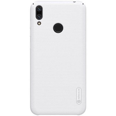 Huawei Y7 2019 (Y7 Prime 2019) Nillkin Frosted Shield baltas plastikinis dėklas / Priedai.lt