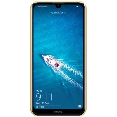 Huawei Y7 2019 (Y7 Prime 2019) Nillkin Frosted Shield auksinis plastikinis dėklas / Priedai.lt