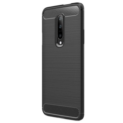 OnePlus 7 Pro Mofi Carbon kieto silikono TPU juodas dėklas - nugarėlė / Priedai.lt