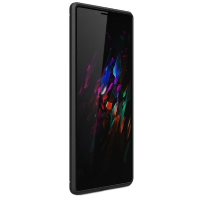 Sony Xperia 1 (XZ4) „Carbon“ kieto silikono TPU juodas dėklas - nugarėlė / Priedai.lt