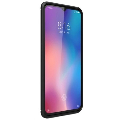 Xiaomi Mi 9 (Mi 9 Explorer) „Mofi“ Carbon kieto silikono TPU juodas dėklas - nugarėlė | Priedai.lt