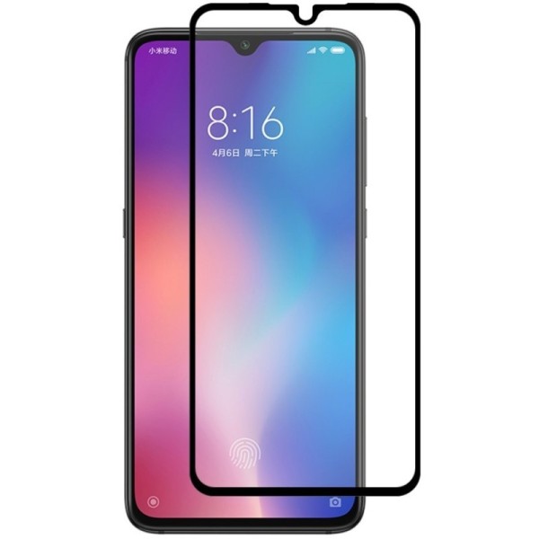 „Hat-Prince“ Tempered Glass kaitsev ekraaniklaas 0.26 mm - must (Mi 9 SE)