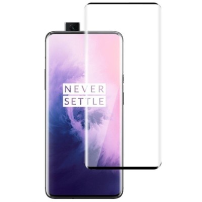 OnePlus 7 Pro (7T Pro) „Mocolo“ 9H Tempered Glass sustiprintos apsaugos juodas pilnai dengiantis apsauginis ekrano stiklas 0,26
