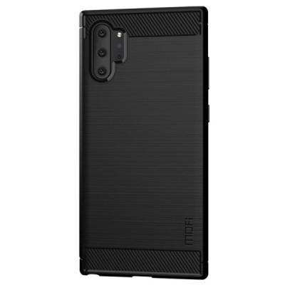 Samsung Galaxy Note 10+ (N975F) „Mofi“ kieto silikono TPU juodas dėklas - nugarėlė / Priedai.lt