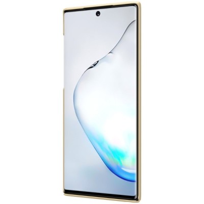 Nillkin Frosted Shield Samsung Galaxy Note 10 (N970F) auksinis plastikinis dėklas / Priedai.lt