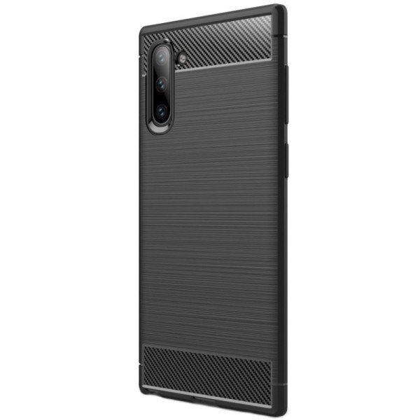 „Carbon“ Kõva silikoon (TPU) kaaned - must (Galaxy Note 10)