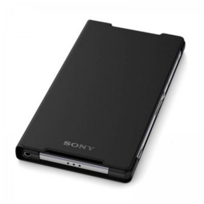 Oficialius Sony Xperia Z2 Style Cover Stand juodas atverčiamas dėklas SCR10 / Priedai.lt
