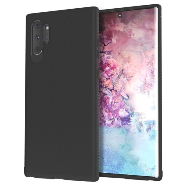 „Lealates“ Kõva silikoon (TPU) kaaned - must (Galaxy Note 10+)
