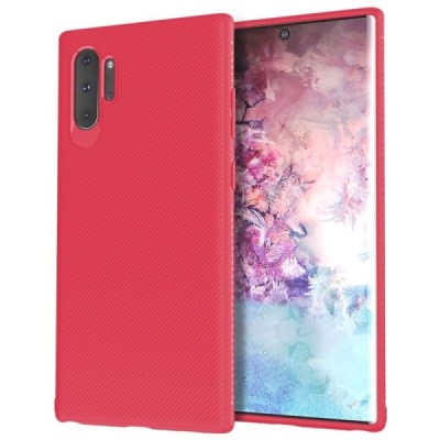 Samsung Galaxy Note 10+ (N975F) „Lenuo“ kieto silikono TPU raudonas dėklas - nugarėlė / Priedai.lt