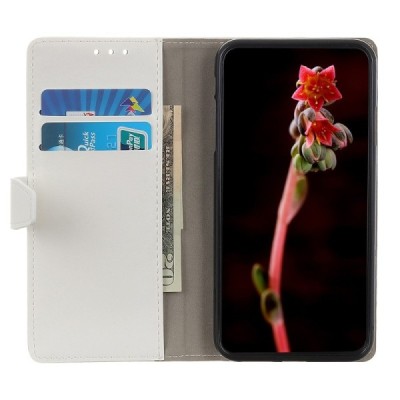 Samsung Galaxy Note 10 (N970F) atverčiamas baltas odinis dėklas - piniginė / Priedai.lt