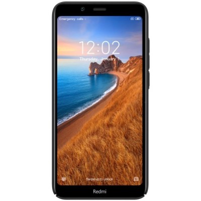 Xiaomi Redmi 7A Nillkin Frosted Shield juodas plastikinis dėklas / Priedai.lt