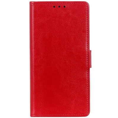 Xiaomi Redmi 7A atverčiamas raudonas odinis dėklas, knygutė - piniginė / Priedai.lt