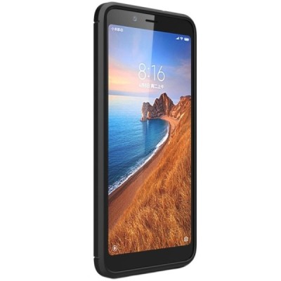Xiaomi Redmi 7A „Carbon“ kieto silikono TPU juodas dėklas - nugarėlė / Priedai.lt