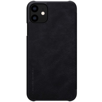 Prabangus „Nillkin“ Qin serijos juodas odinis atverčiamas Apple iPhone 11 dėklas / Priedai.lt