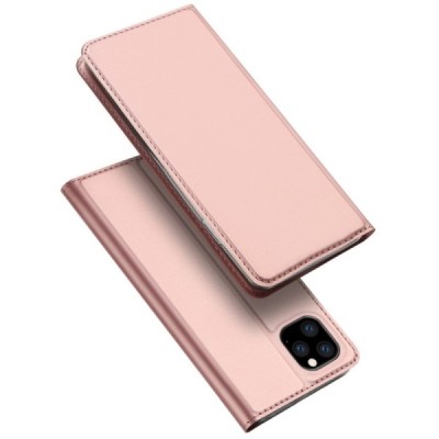 „Dux Ducis“ Skin serijos Apple iPhone 11 Pro rožinis odinis atverčiamas dėklas / Priedai.lt