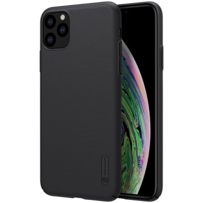 Nillkin Frosted Shield Apple iPhone 11 Pro Max juodas plastikinis dėklas / Priedai.lt