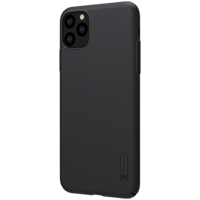 Nillkin Frosted Shield Apple iPhone 11 Pro Max juodas plastikinis dėklas / Priedai.lt