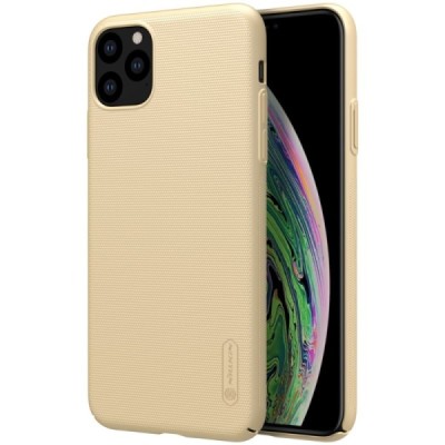 Nillkin Frosted Shield Apple iPhone 11 Pro Max auksinis plastikinis dėklas / Priedai.lt
