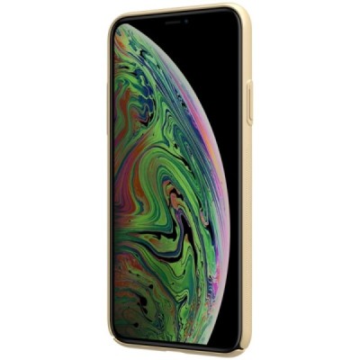 Nillkin Frosted Shield Apple iPhone 11 Pro Max auksinis plastikinis dėklas / Priedai.lt