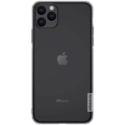 Apple iPhone 11 Pro Max Nillkin Nature plonas pilkas (permatomas) silikoninis TPU dėklas / Priedai.lt
