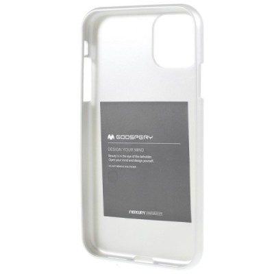 Apple iPhone 11 Pro Max Mercury sidabrinis kieto silikono TPU dėklas - nugarėlė / Priedai.lt