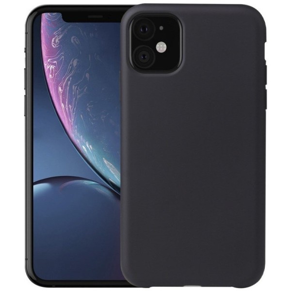 Kõva silikoon (TPU) kaaned - must (iPhone 11)