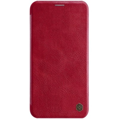 Prabangus „Nillkin“ Qin serijos raudonas odinis atverčiamas Apple iPhone 11 Pro Max dėklas / Priedai.lt
