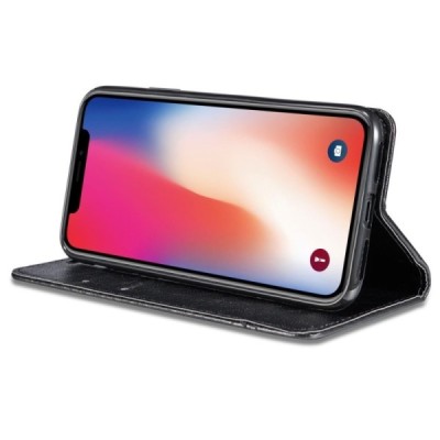 Solidus Apple iPhone 11 Pro Max juodas odinis atverčiamas dėklas / Priedai.lt