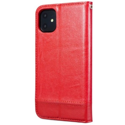 Solidus Apple iPhone 11 Pro Max raudonas odinis atverčiamas dėklas / Priedai.lt
