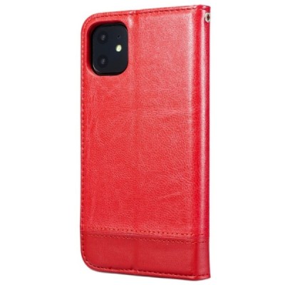 Solidus Apple iPhone 11 Pro raudonas odinis atverčiamas dėklas / Priedai.lt