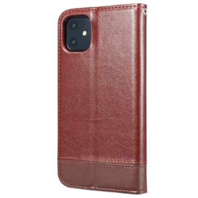 Solidus Apple iPhone 11 Pro rudas odinis atverčiamas dėklas / Priedai.lt