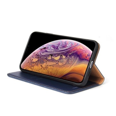 Solidus Apple iPhone 11 mėlynas odinis atverčiamas dėklas / Priedai.lt