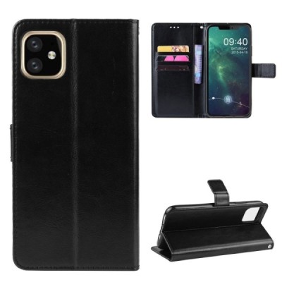 Apple iPhone 11 Pro atverčiamas juodas odinis dėklas - piniginė / Priedai.lt