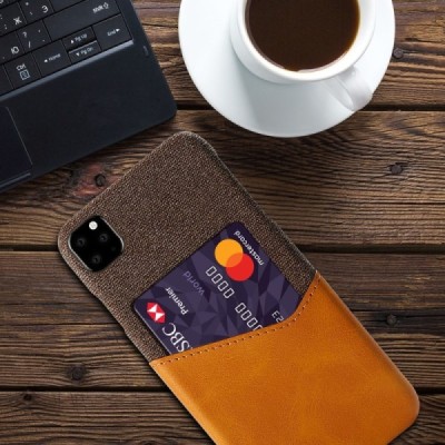 „KSQ“ Shell Apple iPhone 11 Pro Max rudas odinis dėklas - nugarėlė su kišenėle kortelėms / Priedai.lt