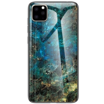 Apple iPhone 11 Pro „Marble“ kieto silikono TPU mėlynas dėklas - nugarėlė / Priedai.lt