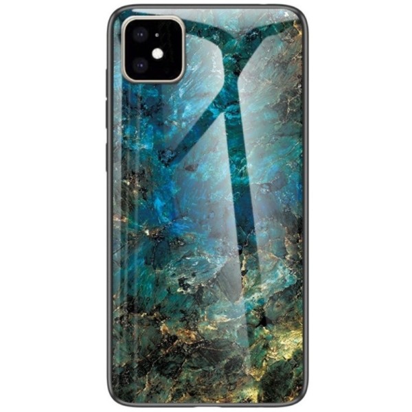 „Marble“ Kõva silikoon (TPU) kaaned - sinine (iPhone 11)