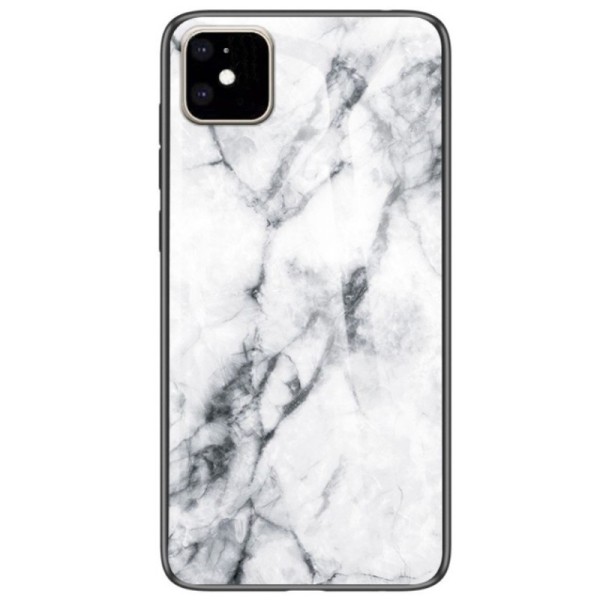 „Marble“ Kõva silikoon (TPU) kaaned - valge (iPhone 11)