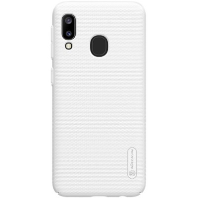 Samsung Galaxy A20e (A202F) Nillkin Frosted Shield baltas plastikinis dėklas / Priedai.lt