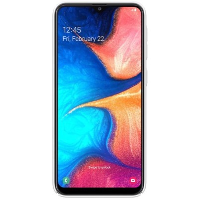 Samsung Galaxy A20e (A202F) Nillkin Frosted Shield baltas plastikinis dėklas / Priedai.lt