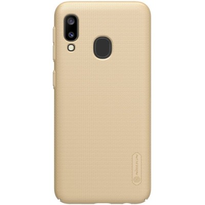 Samsung Galaxy A20e (A202F) Nillkin Frosted Shield auksinis plastikinis dėklas / Priedai.lt
