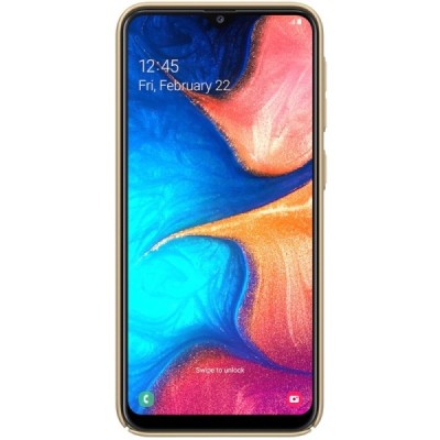 Samsung Galaxy A20e (A202F) Nillkin Frosted Shield auksinis plastikinis dėklas / Priedai.lt