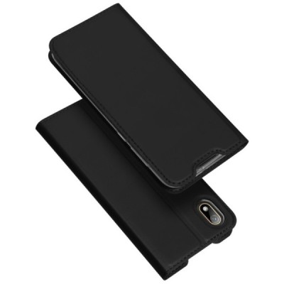 „Dux Ducis“ Skin serijos Huawei Y5 2019 (Honor 8S) juodas odinis atverčiamas dėklas / Priedai.lt